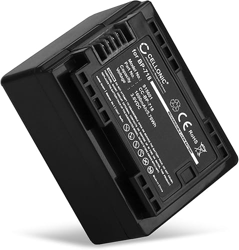 Batteria per Fotocamera Compatibile con Canon VIXIA LEGRIA HF R806, R506, R606, R406 (3.6V, 1600mAh) - Fashionser