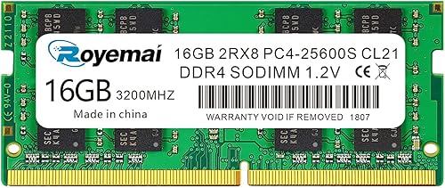 DUOMEIQI - Memoria RAM da 16 GB, DDR4, PC4-25600S, 3200 MHz, 260 PIN SODIMM 1,2 V, CL21, 2Rx8, Laptop RAM - Fashionser