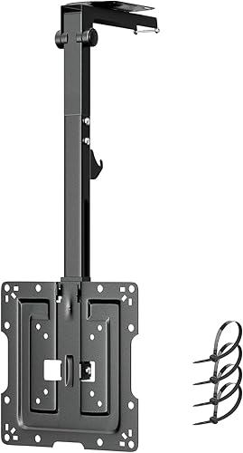 PUTORSEN Supporto da soffitto per TV da 19-50 pollici, pieghevole, altezza regolabile, per tetti piani o inclinati, portata massima 20 kg, VESA 200 x 200 mm - Fashionser