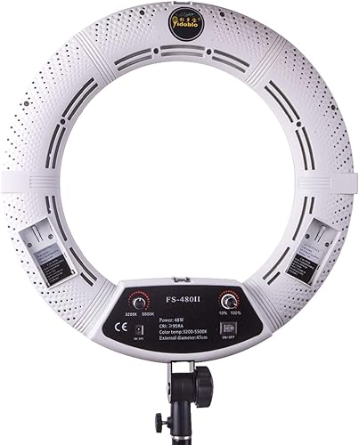 Kit illuminazione anello LED 18 'Dimmerabile bicolore Studio fotografico Video Film Selfie Youtube Fotografia Set illuminazione con supporto per telefono/fotocamera, supporto, borsa - Fashionser