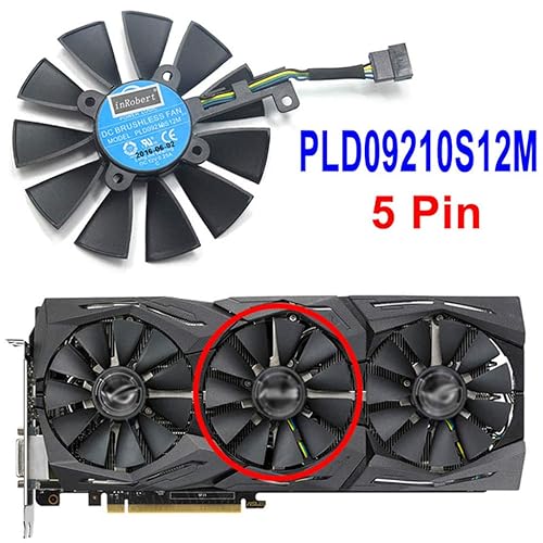 ATATMOUNT 87MM PLD09210S12M PLD09210S12HH Ventola di Raffreddamento sostituire per ASUS Strix GTX 1060 OC 1070 1080 GTX 1080Ti RX 480 Ventola della Scheda Grafica - Fashionser