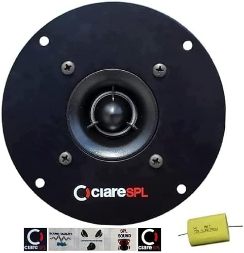 1 CIARE CT267 CT 267 tweeter driver nero da 5' 13 cm 130 mm di diametro 150 watt rms 300 watt max impedenza 4 ohm 105 db spl auto, 1 pezzo + condensatore e 5 sticker omaggio - Fashionser