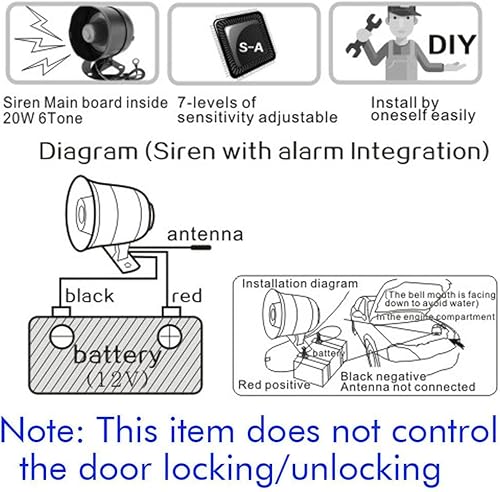 Sistema di allarme antifurto per auto M810-8115, senza fili, sensore di scossa, alta affidabilità - Fashionser