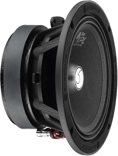 1 BASS FACE TEAM XPL6/4 midrange professionale da 16,5 cm 165 mm 6,5' di diametro 200 watt rms e 400 watt max, 4 ohm, sensibilità di 93,5 db, per auto, 1 pezzo - Fashionser