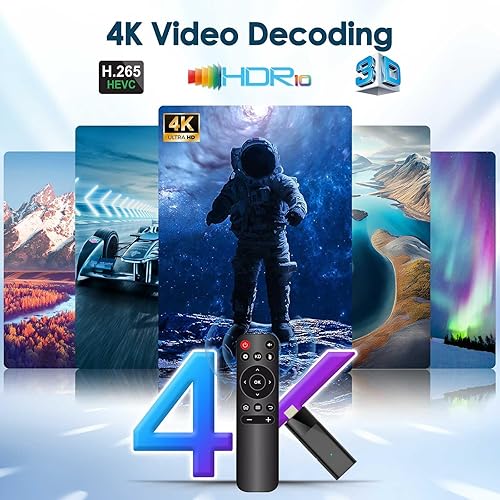 Android TV Stick 4K DDR4 2GB RAM 16GB ROM H313 Quad-Core 64bit WiFi5 Dual 2.4G/5G WiFi HDR10+ HD Smart TV Stick Box (H 2+16) - Fashionser