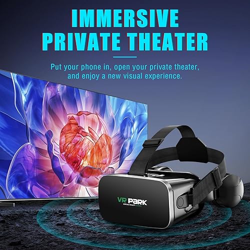 Dittybuy Visore Realtà Virtuale - Occhiali 3D VR per Cellulare, Anti-Blue Light VR Headset Occhiali Realtà Virtuale 3D per Bambino Regalo Adulto, Compatibile con iPhone | Android 4.0-6.7 pollici - Fashionser