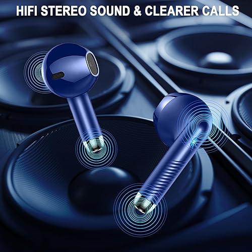 Cuffie Bluetooth Auricolari Bluetooth 5.4, Cuffie Wireless con 4 ENC Cancellazione Rumore Mic, Cuffie in Ear 40 Ore di Riproduzione, Cuffie Senza Filo HiFi Stereo IP7 Impermeabili per iOS & Android - Fashionser