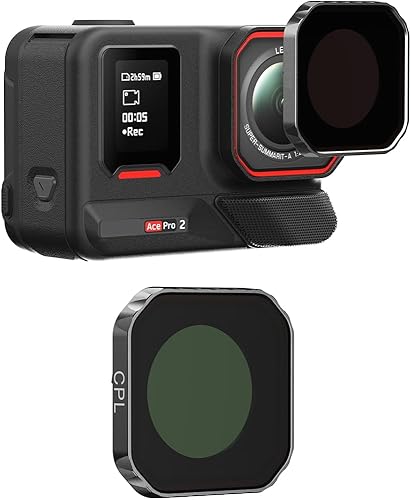 Per Insta360 ACE PRO2 Filtri Impermeabili UV CPL Polarizzanti Sostituibili Lenti ACE PRO2 ND8/16/32/64 Protezione Ottica per Fotocamera. (ND8/16/32/CPL) - Fashionser