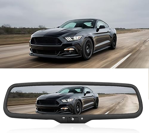 Monitor Retrovisore per Auto con Oscuramento Automatico, Assistenza Al Parcheggio Ad Alta Definizione, Design Elegante, Risolve Problemi di Retrovisione, Dotato di Staffa - Fashionser