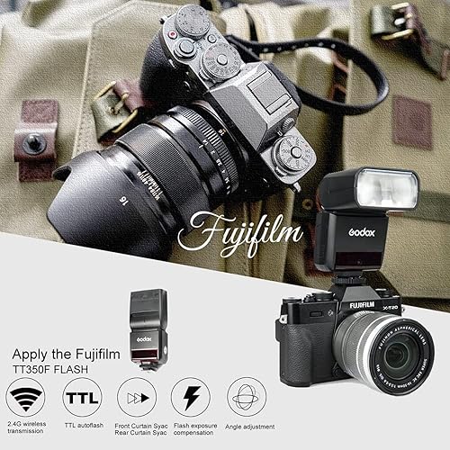 Godox TT350F 2,4 G HSS 1/8000s TTL GN36, per fotocamere Fuji X-Pro2 X-T20 X-T2 X-Prol X-T10 X-El X-A3 X100T, ecc. - Fashionser