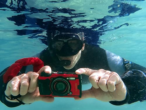 Olympus - Cinghia da polso galleggiante per serie Tough - Rosso - Fashionser