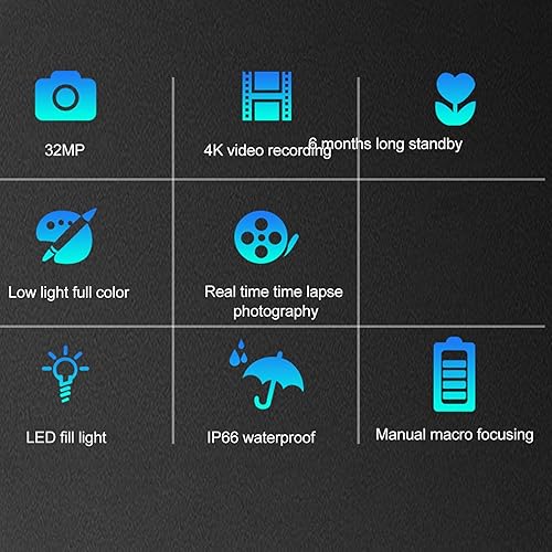 Fotocamera Time Lapse, 4K 32MP Fotocamera Timelapse per Costruzione Esterna Impermeabile, Videocamera Timelapse Professionale con Schermo LCD per Costruzione, Piante, Meteo, Vita - Fashionser