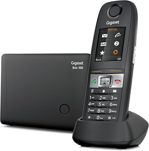 Gigaset E630 - Telefono Cordless, Resistente ad Urti, Spruzzi e Polvere, Vibrazione, funzione torcia, Nero [Versione Italiana] - Fashionser
