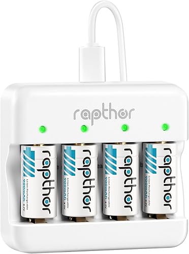 Rapthor 900mAh ricaricabili 123A / 123 batterie al litio compatibili con fotocamere Arlo VMC3030 VMK3200 VMS3130 3230C Torce Allarme Rilevatore di fumo Sensore intelligente (4 batterie + 1 ciocca) - Fashionser