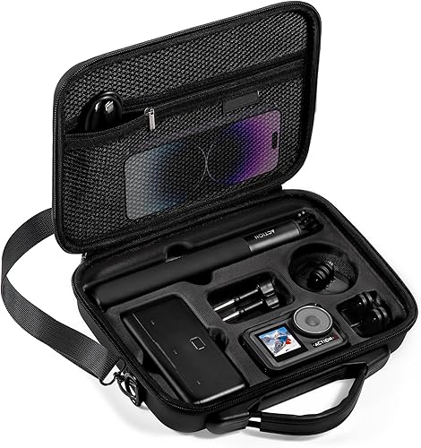 Tomat Action 5 pro Custodia da trasporto per DJI Osmo Action 5 Pro/Action 4 Accessori per fotocamera Custodia rigida da viaggio compatibile con DJI Action 5/4 /3Adventure Combo - Fashionser