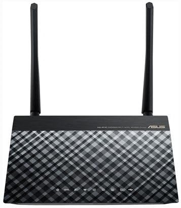 Asus DSL-N14U-B1 Modem Router ADSL2+, Wireless N300 Mbps, 4 Porte LAN Fast Ethernet RJ45, 1 Porta USB, 2 Antenne Esterne Hi-gain 5 dBi, Nero/Antracite - Fashionser