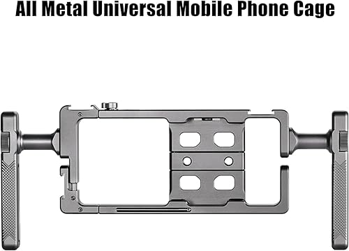 SUNWAYFOTO PCR-01 Smartphone Cage Universal Phone Video Rig Kit con Maniglia, Stabilizzatore Telefono per Registrazione Video Accessori per Filmare Telefono Cellulare - Fashionser
