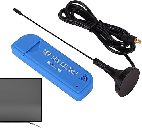 Software Defined Radio, RTL-SDR Set ricevitore USB con antenna, modalità di ricezione AM, NFM, FM, DSB, USB, LSB e CW e con connettori MCX, set di ricevitori USB RTL-SDR con antenna, - Fashionser