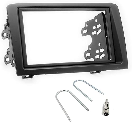 Sound-way Kit Montaggio Autoradio | Mascherina 2 DIN | Staffe di Montaggio | Adattatore Antenna | Chiavi di Smontaggio | Compatibile con Fiat Idea, Lancia Musa - Fashionser