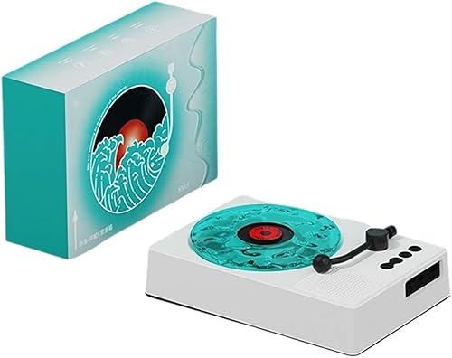 Retro Giradischi Altoparlante Con Rumore Bianco Bluetooth Vinile Giradischi Suono RGB Lampada Effetto Stereo Proiezione Regalo - Fashionser