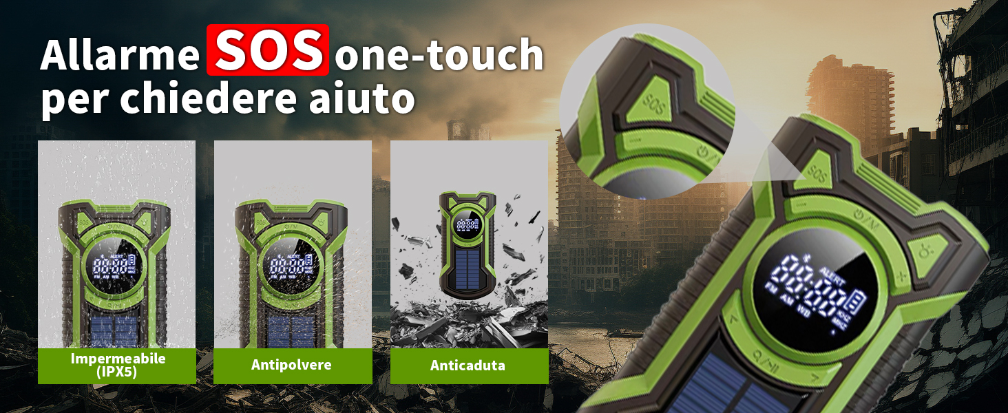 Radio a batteria con batteria ricaricabile da 5000 mAh, 