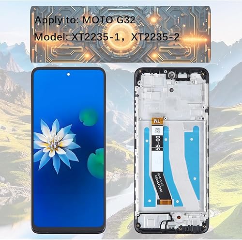 H&LYCYJ Schermo display per Moto G32 XT2235-1 XT2235-2 LCD schermo di ricambio assembly kit con telaio - Fashionser