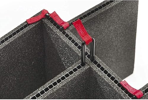 PELI TrekPak 1450 - Set divisorio originale Protector Case, compatibile con custodia protettiva 1450, colore: Nero, Nero, Einteilungssystem für Mittlere Schutzkoffer, 1450 cm - Fashionser