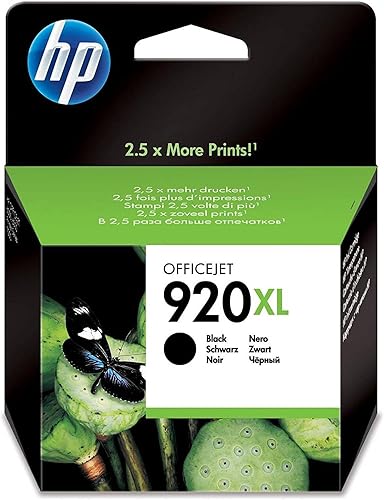 HP 920XL CD975AE, Cartuccia Originale HP da 1200 Pagine, Compatibile con Stampanti HP Officejet Serie 6000 e 7000 Grandi Formati, Nero - Fashionser
