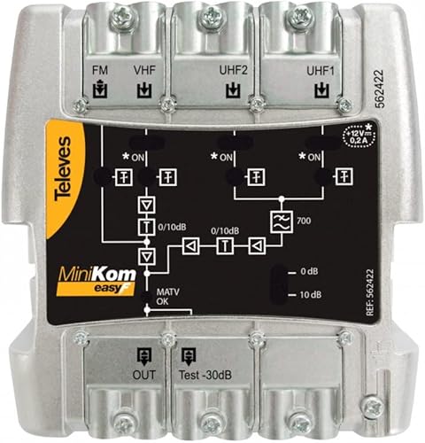 TELEVES Centrale Larga Banda MiniKom EasyF 4 ingressi - 562422 - Fashionser