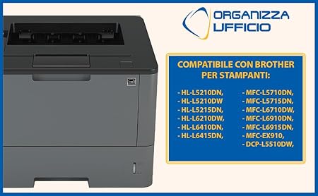 Organizza Ufficio Toner Compatibile TN3600 XL TN-3600 XL per Brother HL-L5210DN/DW HL-L5215DN HL-L6210DW HL-L6410DN HL-L6415DN MFC-L5710DN MFC-5715DN MFC-L6710DW (Toner 11.000 Pagine) - Fashionser