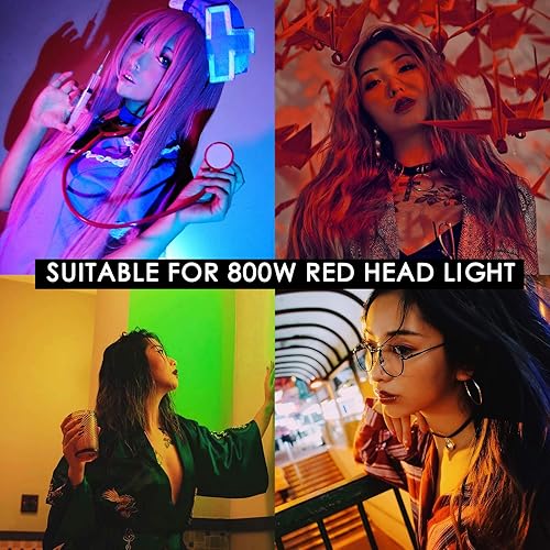 colori completi Daylight Filtro GEL per video 800W Testa Rossa Continuous Lighting Studio 5 COLORI - Fashionser