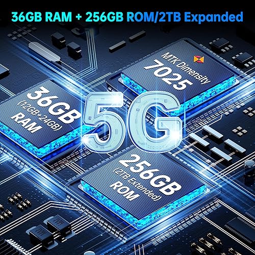 OUKITEL WP55 Rugged Smartphone 5G Andriod 15, 36GB+256GB/2TB Telefono Indistruttibile 11000mAh, 108MP+32MP+8MP Rugged Phone, 120Hz 6.6' FHD+, IP68/69K, Fingerprint/Face ID/Dual SIM/OTG/NFC/GPS Nero - Fashionser