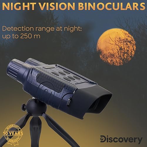 Discovery Night BL10 Visore Notturno Binoculare Digitale Con Treppiede, Schermo LCD, Ingrandimento 13x e Funzione Di Cattura Foto e Video - Fashionser