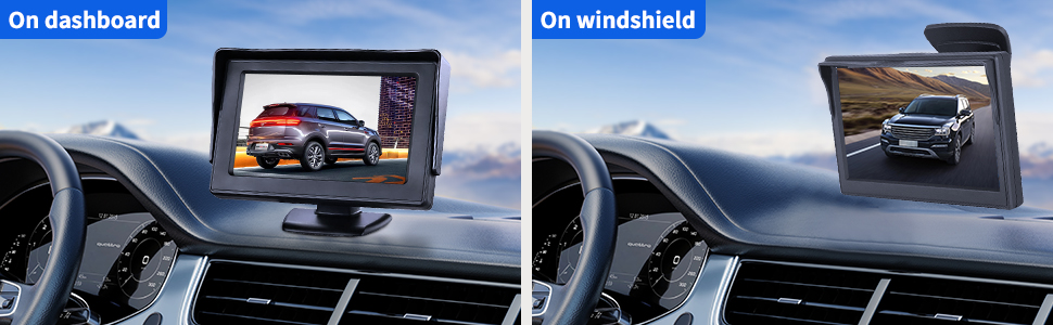 Telecamera di backup con monitor da 4,3 pollici