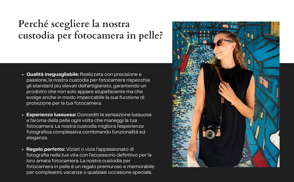 MegaGear custodie per fotocamera in pelle PU