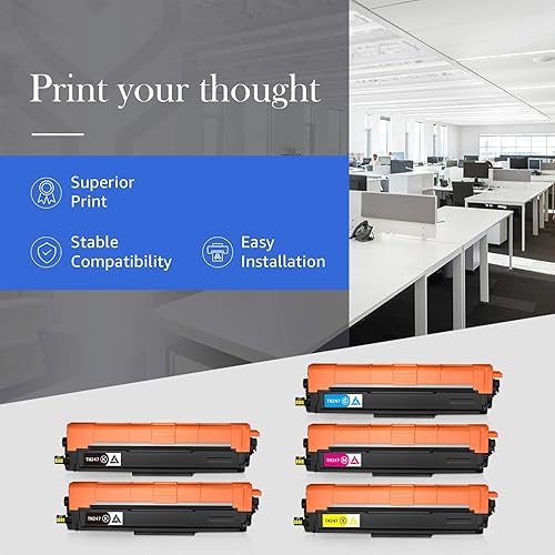 STAROVER 5-Pezzi TN247 TN243 Ricambio per Brother TN247 TN243 Compatibile con Brother HL-L3210CW HL-L3230CDW HL-L3270CDW MFC-L3710CW MFC-L3730CDW MFC-L3750CDW MFC-L3770CDW DCP-L3510CDW DCP-L3550CDW - Fashionser