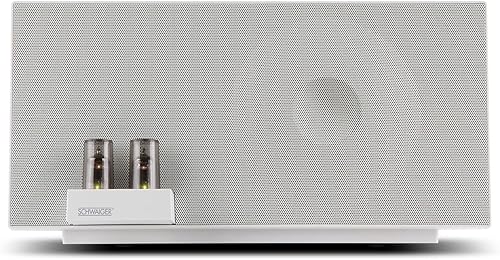SCHWAIGER 658149 Amplificatore a valvole per altoparlanti HiFi 37W RMS con Bluetooth, NFC, AUX, USB, Phono bianco - Fashionser