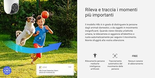 EZVIZ H8C Telecamera di sorveglianza a 360°, 2MP - Fashionser