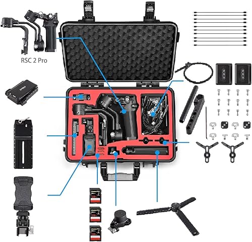 Custodia Rigida Impermeabile Portatile per DJI RSC 2 Pro Combo e Accessori DJI RSC 2 (Solo Custodia) - Fashionser