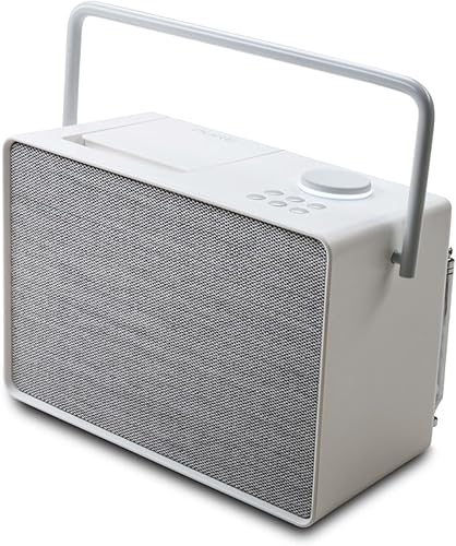 Pure Evoke Play sistema musicale versatile per interni ed esterni (radio DAB+/FM, internet radio, podcast, Spotify Connect, Bluetooth in un ricco suono stereo da 40W), Cotton White - Fashionser