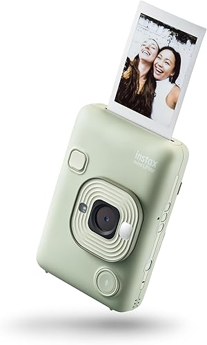 Fujifilm INSTAX mini LiPlay Misty White - Fotocamera Istantanea Ibrida, Stampante per Smartphone, Controllo da Remoto, Funzione Sound per Aggiungere Suoni alle Foto, Dimensioni Stampa 86 mm x 54 mm - Fashionser