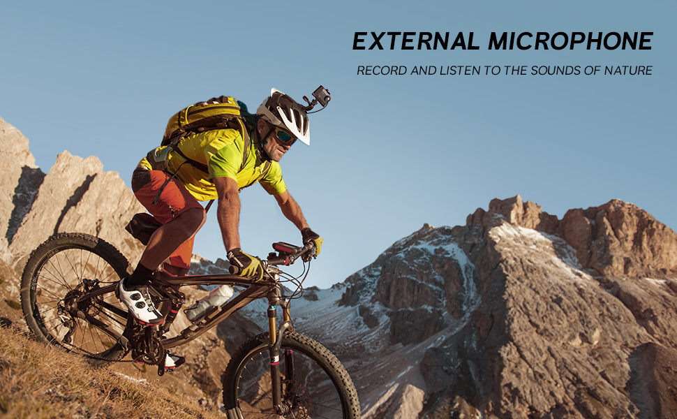 action camera con microfono esterno