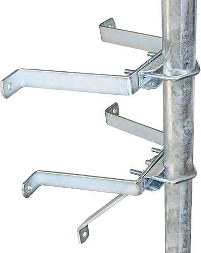 SAT – Supporto da parete – Spaziatore da parete distanza dalla parete per ingrasso fino a Ø 60 mm in acciaio zincato | lunghezza a scelta - Fashionser