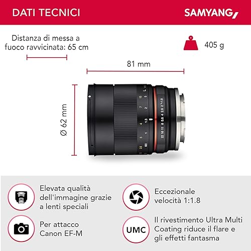 Samyang Obiettivo MF F1.8 ED UMC CS, 85 mm - Fashionser