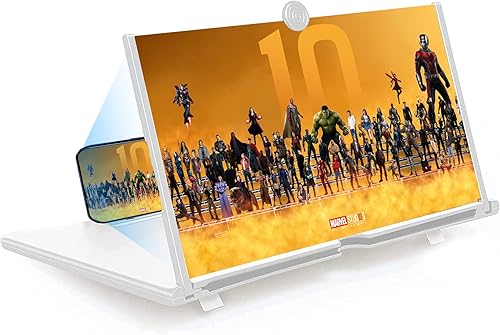 Lente di Ingrandimento dello Schermo del Telefono 18 '' 3D HD Pieghevole Amplificatore Schermo Adatto per Guardare Video di Film su Tutti Gli Smartphone - Fashionser
