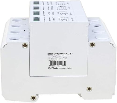 Scaricatore di sovratensione 4P 20-50kA AC classe T1/T2, protezione flash, dottorvolt 5064 - Fashionser