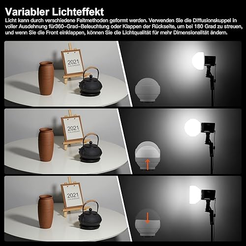 Godox AK-R22 Cupola di Diffusione,Epieghevole Materiale Siliconico, per i flash Godox a testa tonda Godox AD100PRO, AD200PRO (con H200R),di diffusione per la serie di flash per fotocamere Godox V1 - Fashionser