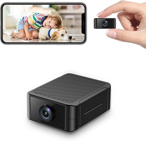 Telecamera Spia, Telecamera Wifi Interno 4K con Visione Notturna, 4 Ore Autonomia, Rilevamento Movimento Intelligente, Registrazione SD Card/Cloud, Mini Design Nascosto per Casa/Ufficio/Negozi - Fashionser