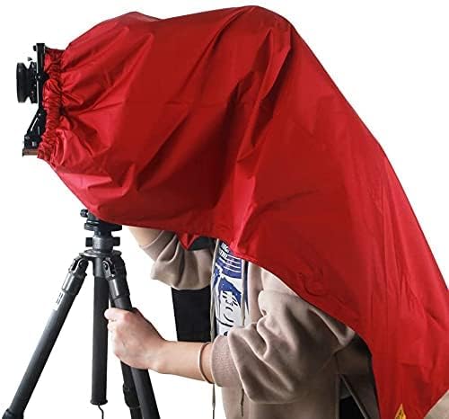 eTone Panno di regolazione per fotocamera di grande formato 4 x 5, panni professionali per grandi formati Dark Cloth for 4 x 5 Large Format Camera di messa a fuoco (rosso) - Fashionser