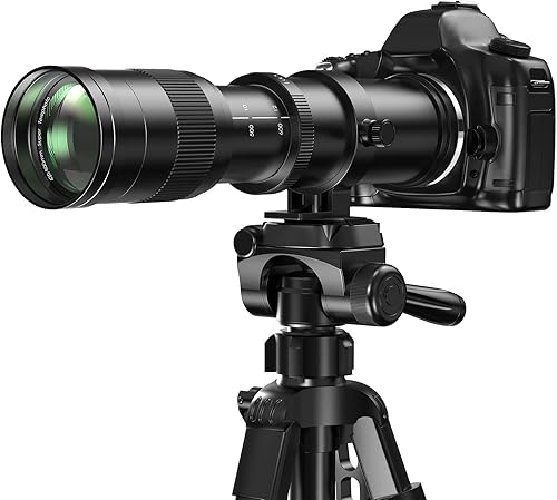 Lightdow RF 420mm-800mm F8.3 Obiettivo Manuale per Canon RF Mount, Teleobiettivo Professionale a Corpo Metallico, per Cannon EOS, R3, Ra, R, RP, R1, R5, R6, R6II, R7, R8, R10, R50, R100 -Nero - Fashionser